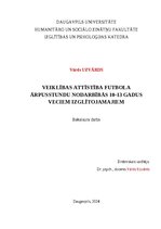 Дипломная 'Veiklības attīstība futbola ārpusstundu nodarbībās 10-13 gadus veciem izglītojam', 1.