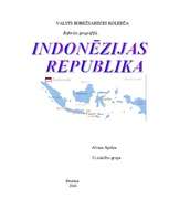 Реферат 'Indonēzijas Republika', 1.