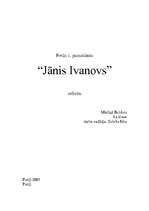 Реферат 'Jānis Ivanovs', 1.