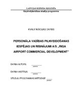 Дипломная 'Personāla vadības pilnveidošanas iespējas "Riga Airport Commercial Development"', 1.