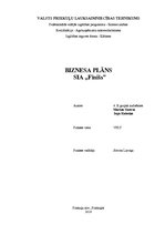 Бизнес план 'Biznesa plāns SIA "Finišs"', 1.