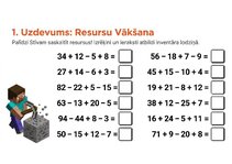 Презентация 'Matemātika ar Minecraft varoņiem: zināšanu pārbaudes uzdevumi 1.–2. klasei', 2.