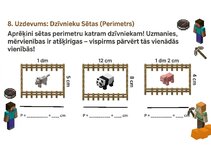 Презентация 'Matemātika ar Minecraft varoņiem: zināšanu pārbaudes uzdevumi 1.–2. klasei', 9.