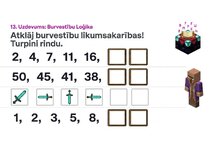 Презентация 'Matemātika ar Minecraft varoņiem: zināšanu pārbaudes uzdevumi 1.–2. klasei', 14.