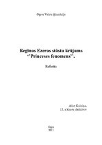 Реферат 'Regīnas Ezeras stāstu krājums "Princeses fenomens"', 1.