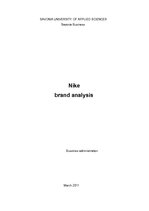 Реферат 'Brand Analysis "Nike"', 1.