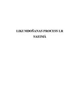 Реферат 'Likumdošanas process Latvijas Republikas Saeimā', 1.