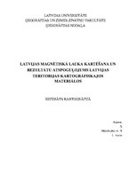 Реферат 'Latvijas magnētiskā lauka kartēšana un rezultātu atspoguļojums Latvijas teritori', 1.