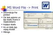 Презентация 'MS Word un Excel file print iespēju salīdzinājums', 9.