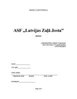 Реферат 'ASF "Latvijas Zaļā Josta”', 1.
