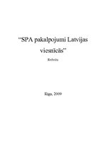 Реферат 'SPA pakalpojumi Latvijas viesnīcās', 1.