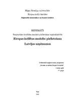 Реферат 'Eiropas izcilības modelis: pielietošana Latvijas uzņēmumos', 1.