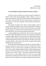 Эссе 'The role of linguistic knowledge in development of translator's competence', 1.