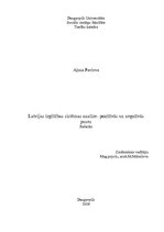 Реферат 'Latvijas izglītības sistēmas analīze - pozitīvās un negatīvās puses', 1.