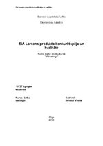Реферат 'SIA "Larsens" produkta konkurētspēja un kvalitāte', 1.