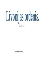 Реферат 'Livonijas ordenis', 1.