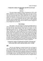 Реферат 'Comparative Analysis of Employment and GDP in Latvia and Portugal', 1.