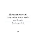 Реферат 'The Most Powerful Companies in the World and Latvia', 1.