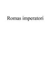 Реферат 'Romas imperatori', 1.