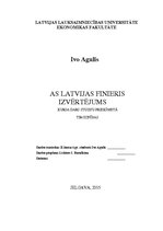 Реферат 'A/s "Latvijas finieris" izvērtējums', 1.