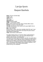 Конспект 'Fakti par Kasparu Kambalu', 1.
