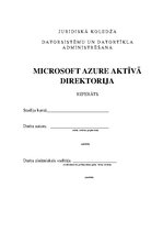 Реферат 'Microsoft Azure aktīvā direktorija', 1.
