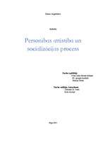 Реферат 'Personības analīze un socializācijas process psiholoģijā', 1.