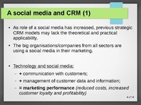 Презентация 'Modelling CRM in a Social Media Age', 4.