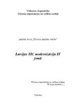 Конспект 'Latvijas TIC modernizācija IT jomā', 1.