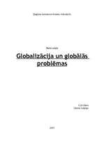 Реферат 'Globalizācija un globālās problēmas', 1.