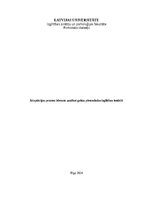 Конспект 'Adaptācijas process bērnam uzsākot gaitas pirmsskolas izglītības iestādē', 1.