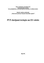 Реферат 'PVN darījumi trešajās un ES valstīs', 1.