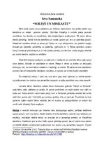 Конспект 'Metodiskā darba izstrādne Ieva Samauska “SOLIŅŠ UN MISKASTE”', 1.