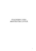 Конспект 'Staļinisma laika arhitektūra Latvijā', 1.