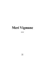 Реферат 'Meri Vigmane', 1.