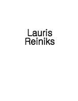 Реферат 'Lauris Reiniks', 1.