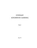 Реферат 'Itinerary Kingdom of Cambodia', 1.