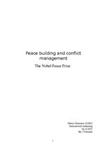 Эссе 'Peace Building and Conflict Management', 1.