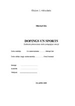 Реферат 'Dopings un sports', 1.