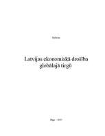 Реферат 'Latvijas ekonomiskā drošība globālajā tirgū', 1.