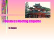 Реферат 'Business Meeting Etiquette in Japan', 12.