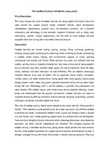 Эссе 'The benefits of outdoor activities for young people', 1.