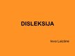 Презентация 'Disleksija', 1.