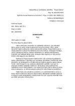 Образец документа 'Iesnieguma un atbildes vēstules paraugs', 1.