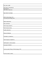 Конспект 'P. Faber, S. Montero-Martínez - Terminology - glossary', 2.