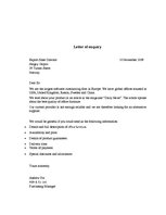 Образец документа 'Reminder Letter. Letter of Enquiry. Answer to the Letter of Enquiry', 2.