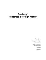 Реферат 'Liqueur Brand "Coebergh" Penetrate a Foreign Market', 1.