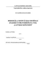 Дипломная 'Personāla motivācijas sistēmas analīze un pilnveidošana VSIA "Latvijas Koncerti"', 1.