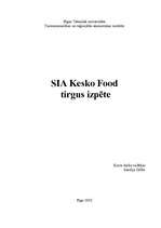 Реферат 'SIA "Kesko Food" tirgus izpēte', 1.