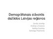 Презентация 'Demogrāfiskais stāvoklis dažādos Latvijas reģionos', 1.